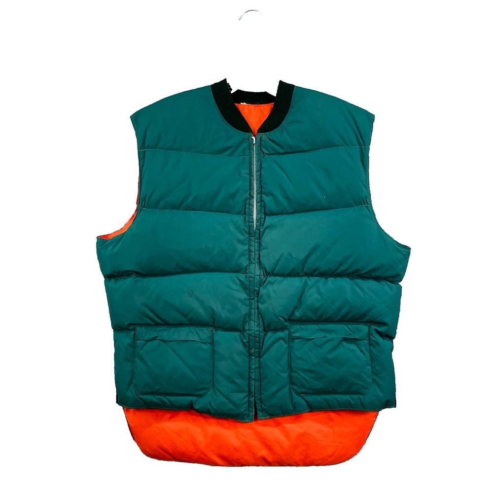 Vintage Puffer Vest Jacket Men XL Green Camping Hunting Outdoor Gear‎ Gorpcore